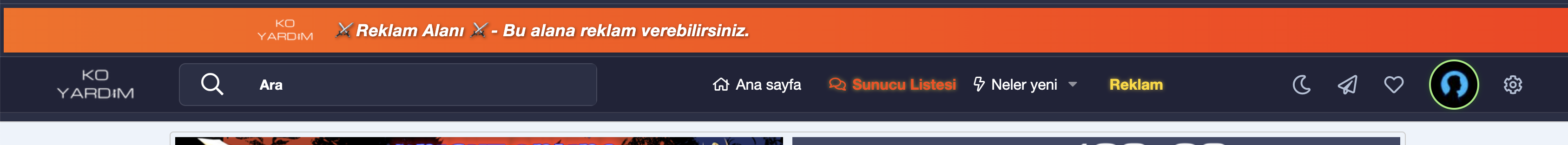 Forum Header Alanı